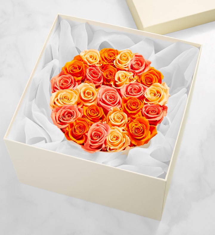 Magnificent Roses® Preserved Stunning Sunset Roses
